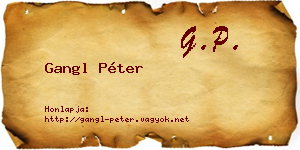 Gangl Péter névjegykártya