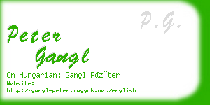 peter gangl business card